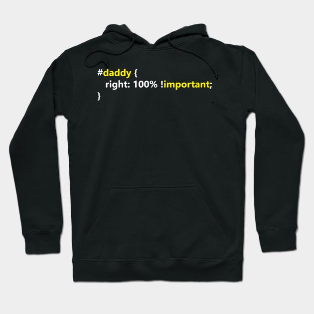 daddy right: 100% !important Hoodie by savy